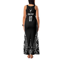 2025 Rugby Championship New Zealand Custom Family Matching Tank Maxi Dress and Hawaiian Shirt Poutama Motifs - Polynesian Pride