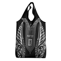 2025 Rugby Championship New Zealand Custom Grocery Bag Poutama Motifs - Polynesian Pride