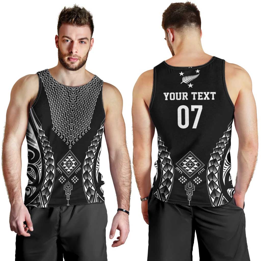 2025 Rugby Championship New Zealand Custom Men Tank Top Poutama Motifs - Polynesian Pride