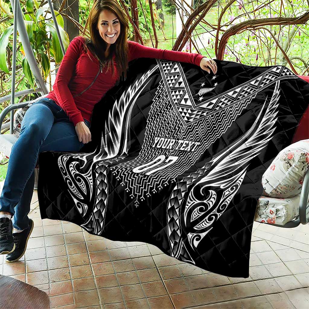 2025 Rugby Championship New Zealand Custom Quilt Poutama Motifs - Polynesian Pride