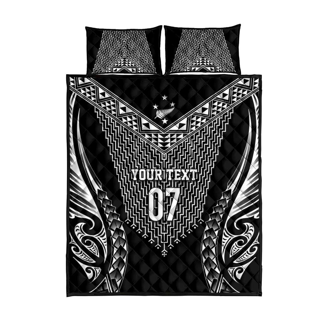 2025 Rugby Championship New Zealand Custom Quilt Bed Set Poutama Motifs LT7 - Polynesian Pride