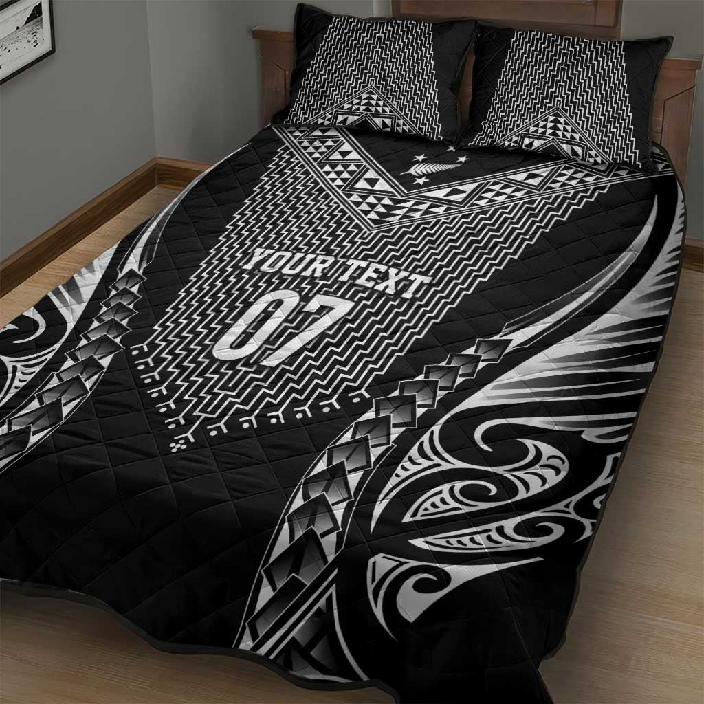 2025 Rugby Championship New Zealand Custom Quilt Bed Set Poutama Motifs LT7 - Polynesian Pride