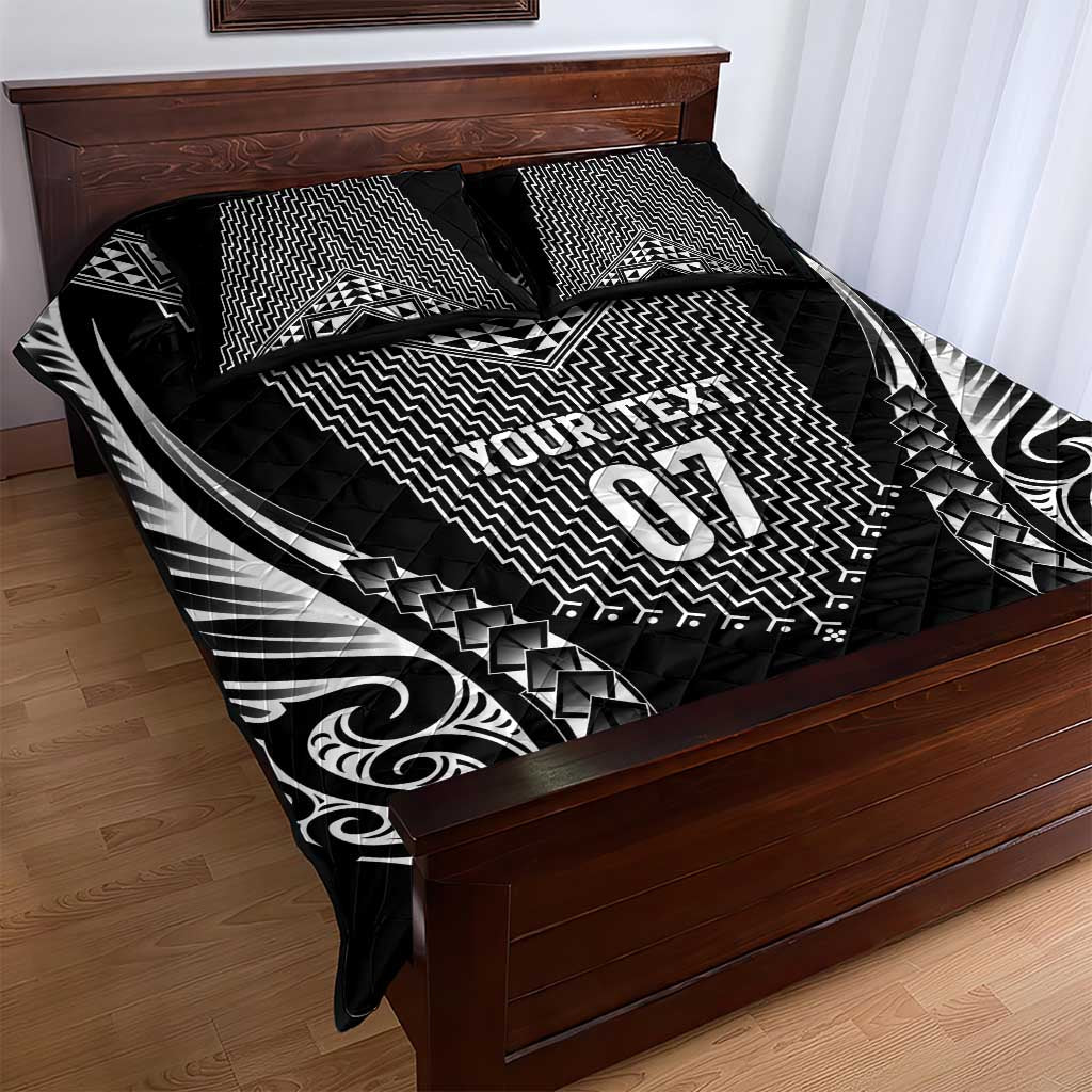 2025 Rugby Championship New Zealand Custom Quilt Bed Set Poutama Motifs LT7 - Polynesian Pride