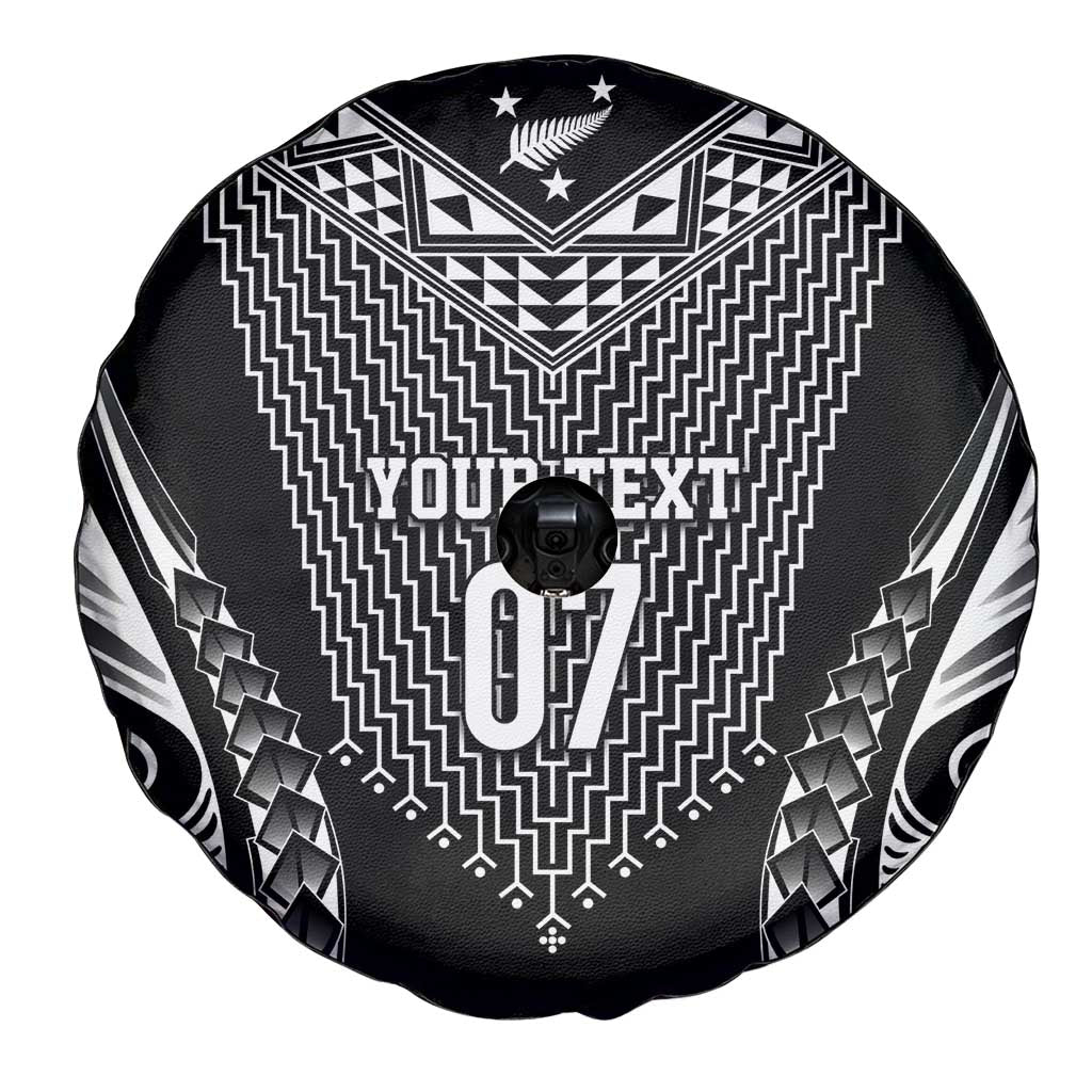 2025 Rugby Championship New Zealand Custom Spare Tire Cover Poutama Motifs - Polynesian Pride