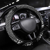 2025 Rugby Championship New Zealand Steering Wheel Cover Poutama Motifs LT7 Universal Fit Black - Polynesian Pride