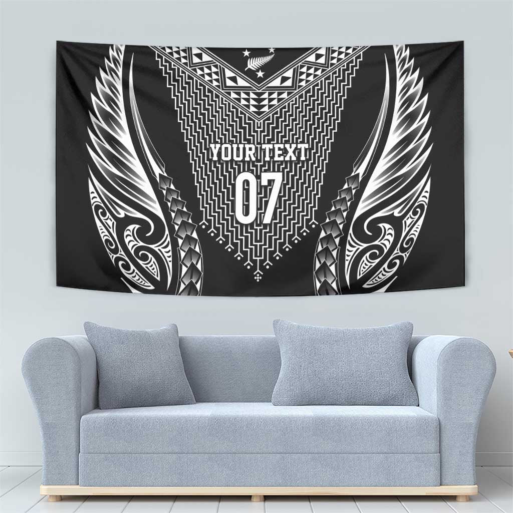 2025 Rugby Championship New Zealand Custom Tapestry Poutama Motifs - Polynesian Pride