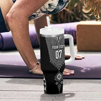 2025 Rugby Championship New Zealand Custom Tumbler With Handle Poutama Motifs LT7 - Polynesian Pride