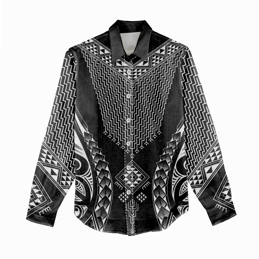2025 Rugby Championship New Zealand Custom Women Casual Shirt Poutama Motifs LT7 - Polynesian Pride