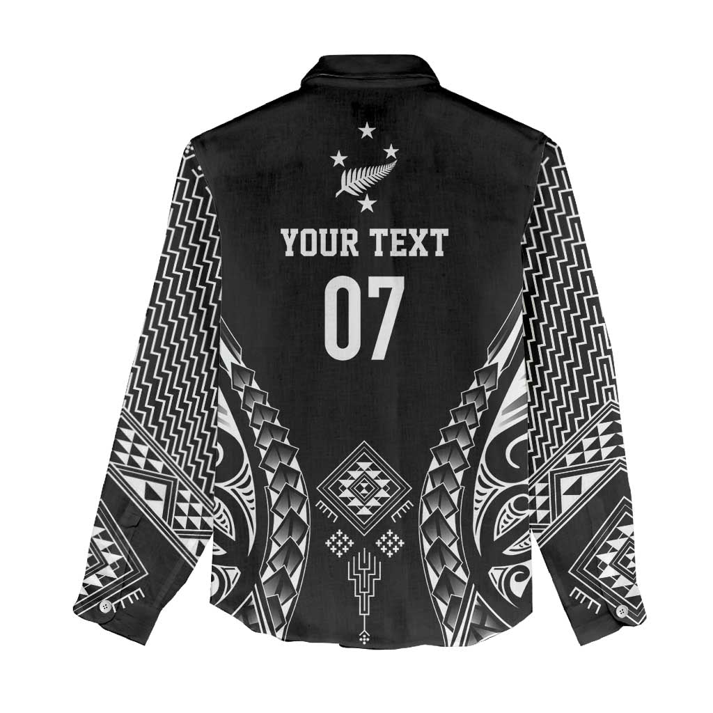 2025 Rugby Championship New Zealand Custom Women Casual Shirt Poutama Motifs LT7 - Polynesian Pride