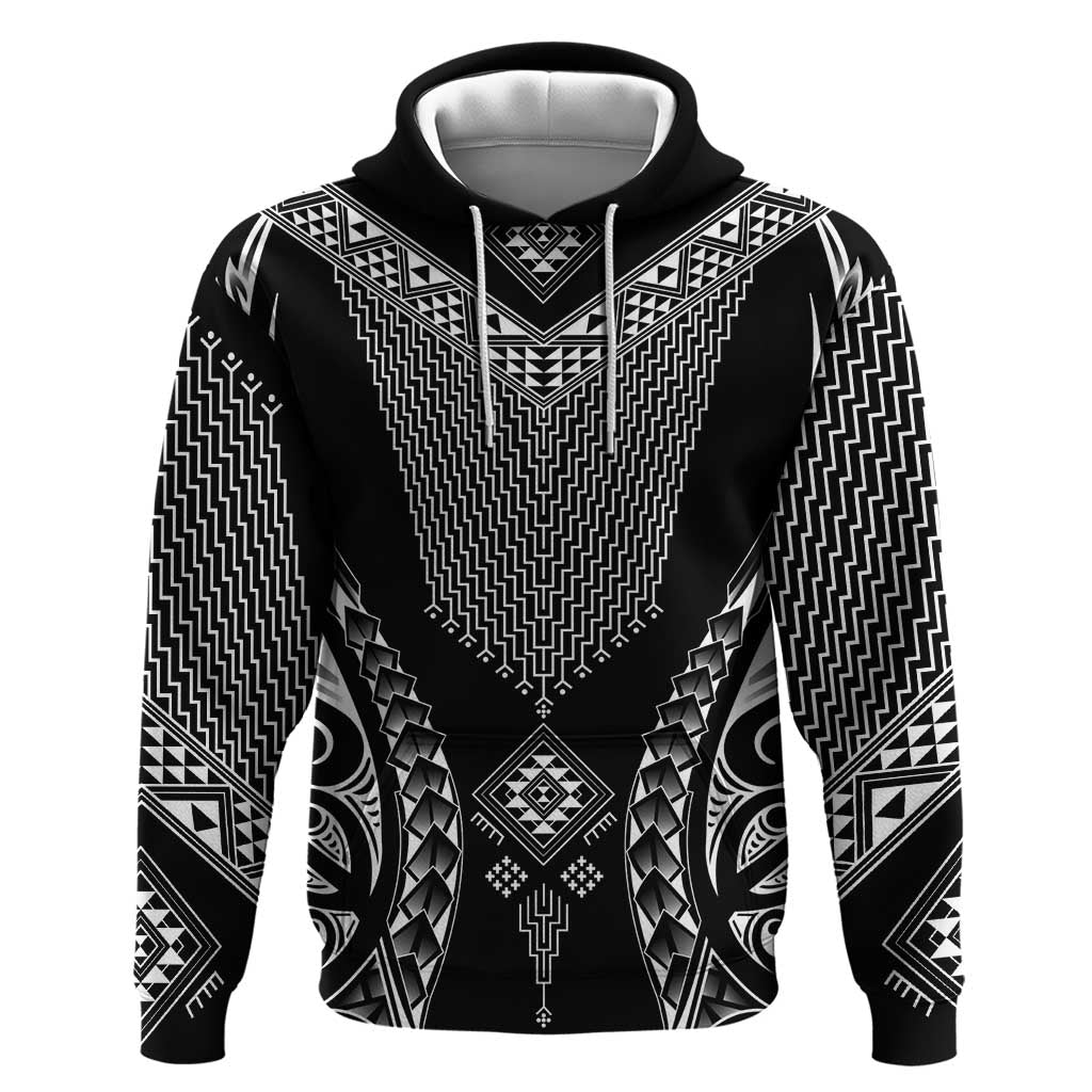 2025 Rugby Championship New Zealand Custom Zip Hoodie Poutama Motifs LT7 Pullover Hoodie Black - Polynesian Pride