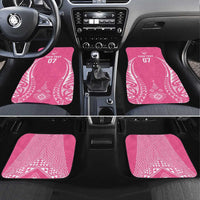 2025 Rugby Championship New Zealand Custom Car Mats Poutama Motifs - Pink Out LT7 Set 4pcs Pink - Polynesian Pride