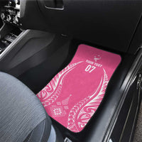 2025 Rugby Championship New Zealand Custom Car Mats Poutama Motifs - Pink Out LT7 - Polynesian Pride