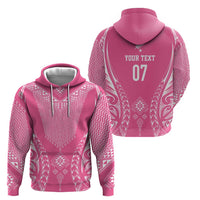 2025 Rugby Championship New Zealand Custom Hoodie Poutama Motifs - Pink Out - Polynesian Pride
