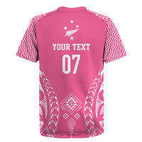 2025 Rugby Championship New Zealand Custom Rugby Jersey Poutama Motifs - Pink Out - Polynesian Pride