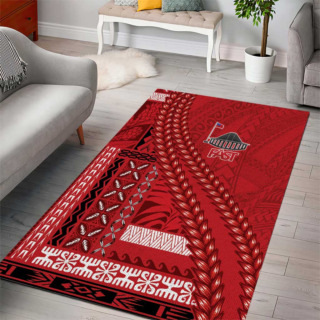 Samoa FAST Siapo Area Rug Tatau-Ulafala Vines LT7 - Polynesian Pride