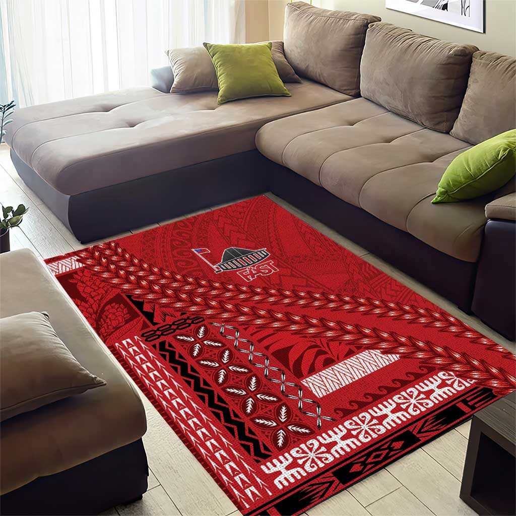 Samoa FAST Siapo Area Rug Tatau-Ulafala Vines LT7 - Polynesian Pride