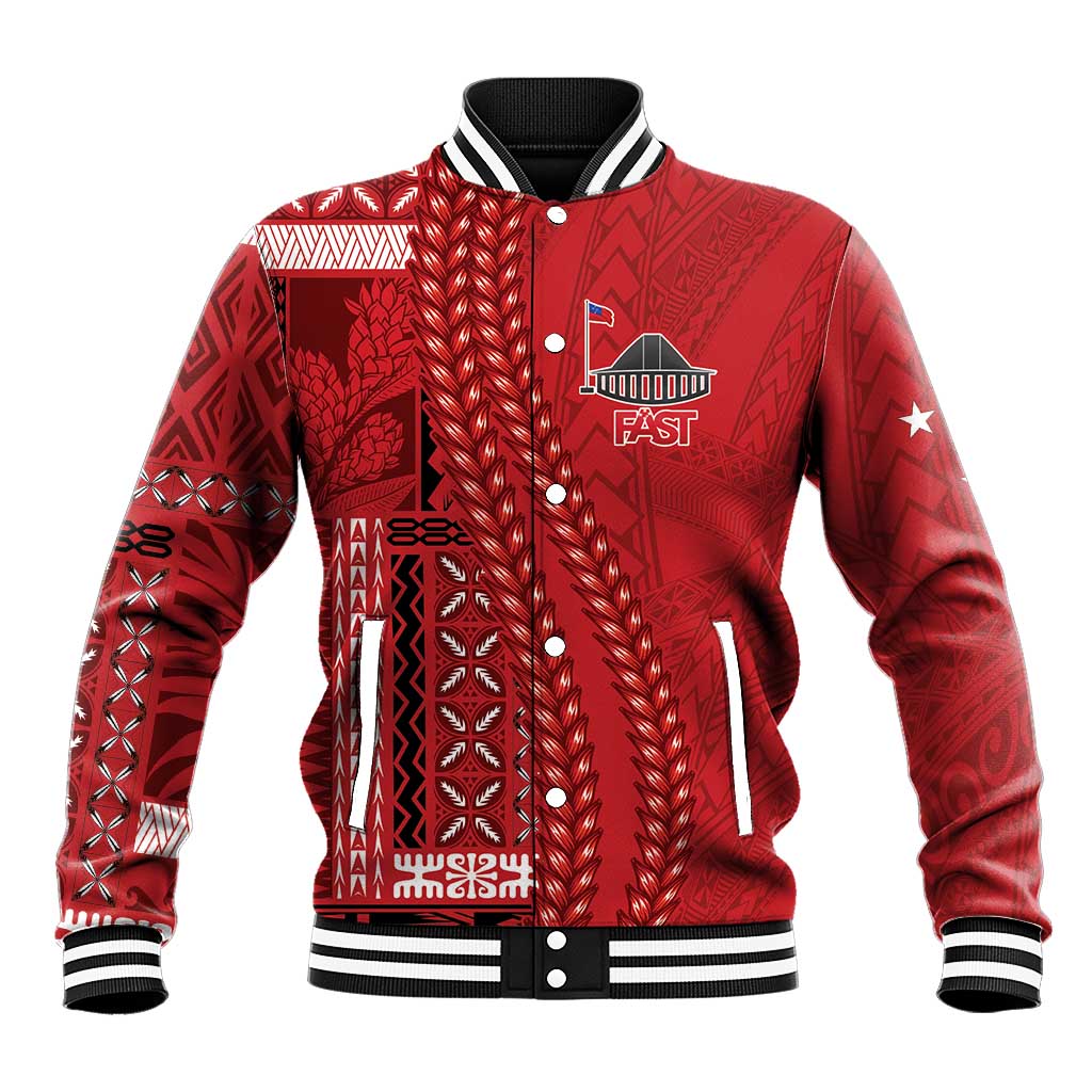 Samoa FAST Siapo Baseball Jacket Tatau-Ulafala Vines - Polynesian Pride