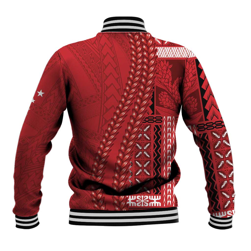 Samoa FAST Siapo Baseball Jacket Tatau-Ulafala Vines - Polynesian Pride