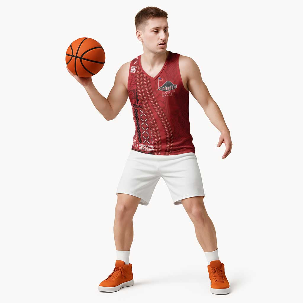 Samoa FAST Siapo Basketball Jersey Tatau-Ulafala Vines LT7 - Polynesian Pride