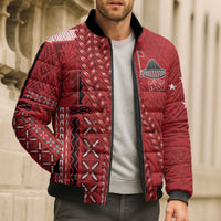 Samoa FAST Siapo Bomber Puffer Jacket Tatau-Ulafala Vines - Polynesian Pride
