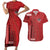 Samoa FAST Siapo Couples Matching Short Sleeve Bodycon Dress and Hawaiian Shirt Tatau-Ulafala Vines - Polynesian Pride