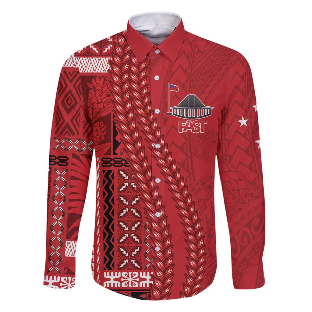 Samoa FAST Siapo Family Matching Short Sleeve Bodycon Dress and Hawaiian Shirt Tatau-Ulafala Vines - Polynesian Pride