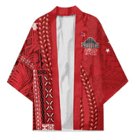 Samoa FAST Siapo Kimono Tatau-Ulafala Vines LT7 Unisex Red - Polynesian Pride