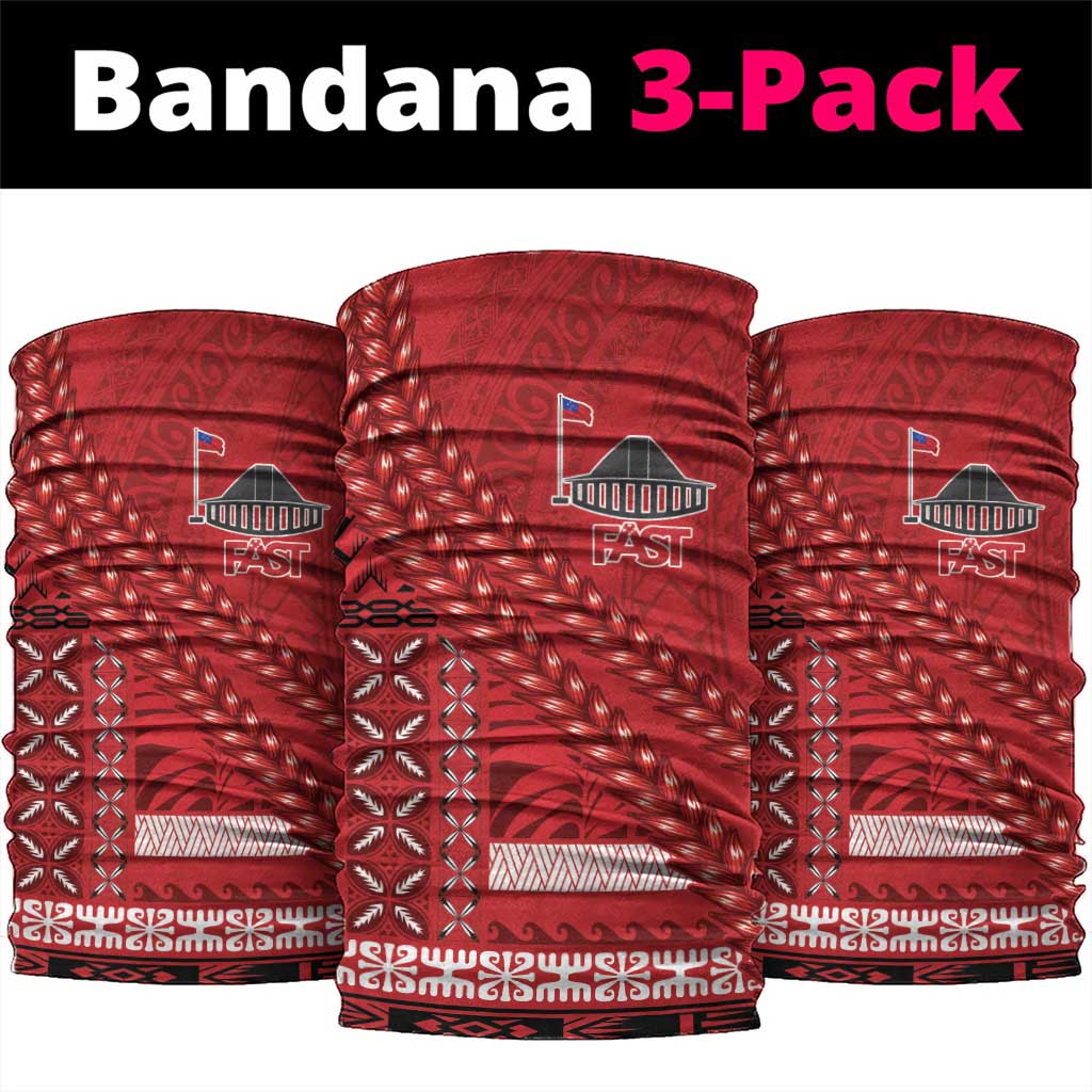 Samoa FAST Siapo Neck Gaiter Tatau-Ulafala Vines LT7 package One Size: 25*50cm Red - Polynesian Pride