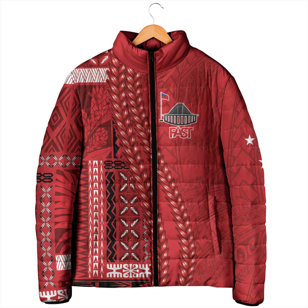 Samoa FAST Siapo Padded Jacket Tatau-Ulafala Vines - Polynesian Pride
