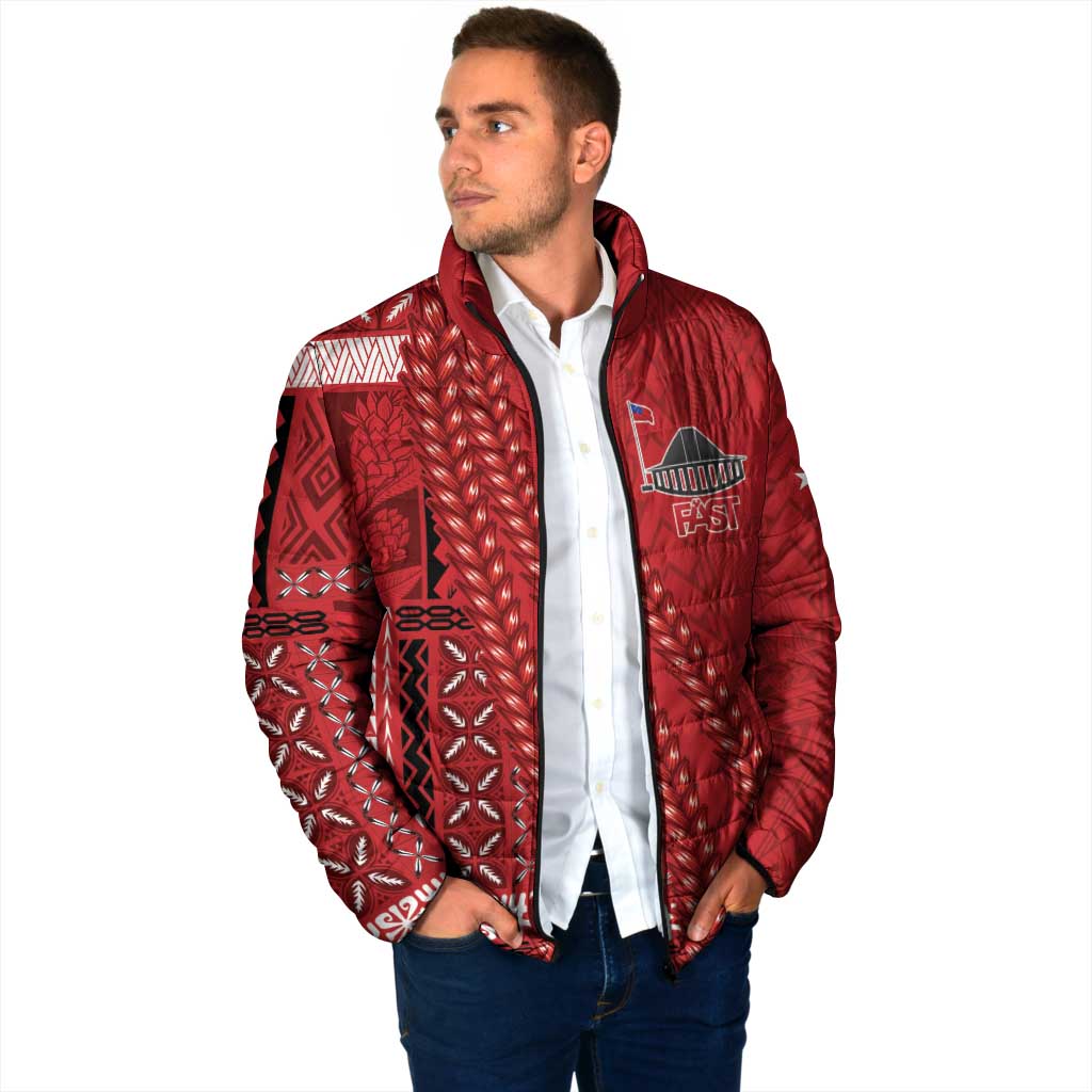 Samoa FAST Siapo Padded Jacket Tatau-Ulafala Vines - Polynesian Pride