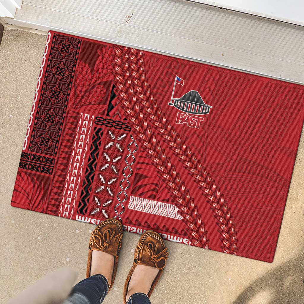 Samoa FAST Siapo Rubber Doormat Tatau-Ulafala Vines - Polynesian Pride