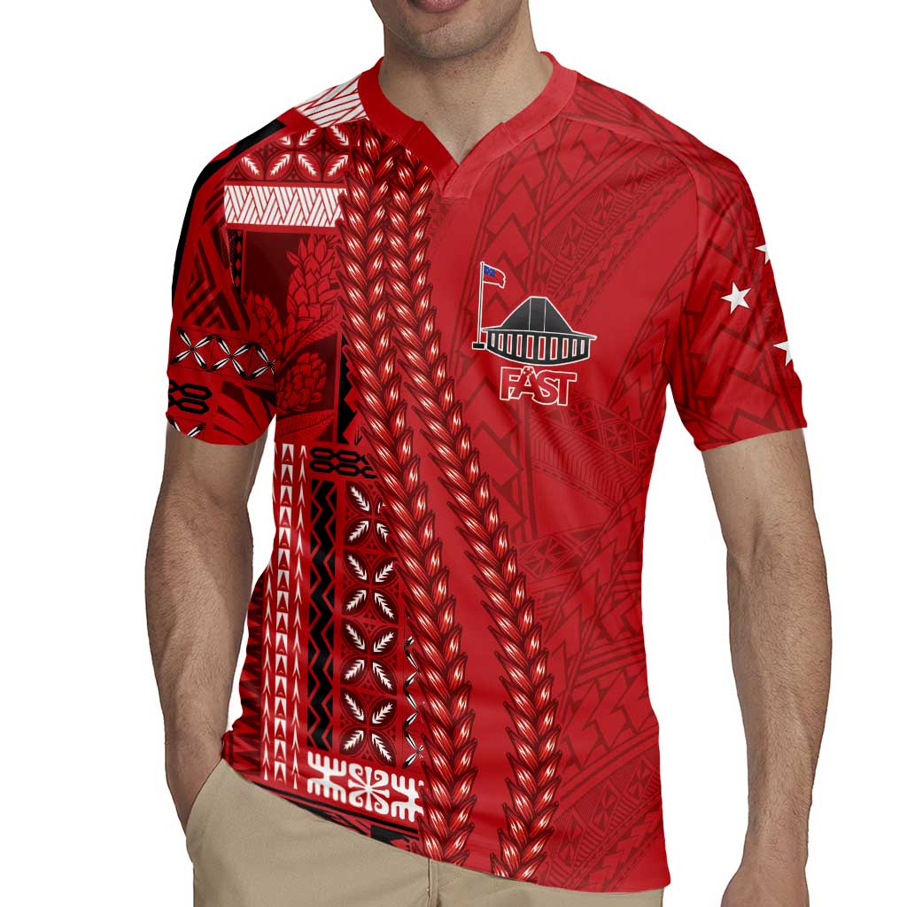 Samoa FAST Siapo Rugby Jersey Tatau-Ulafala Vines - Polynesian Pride