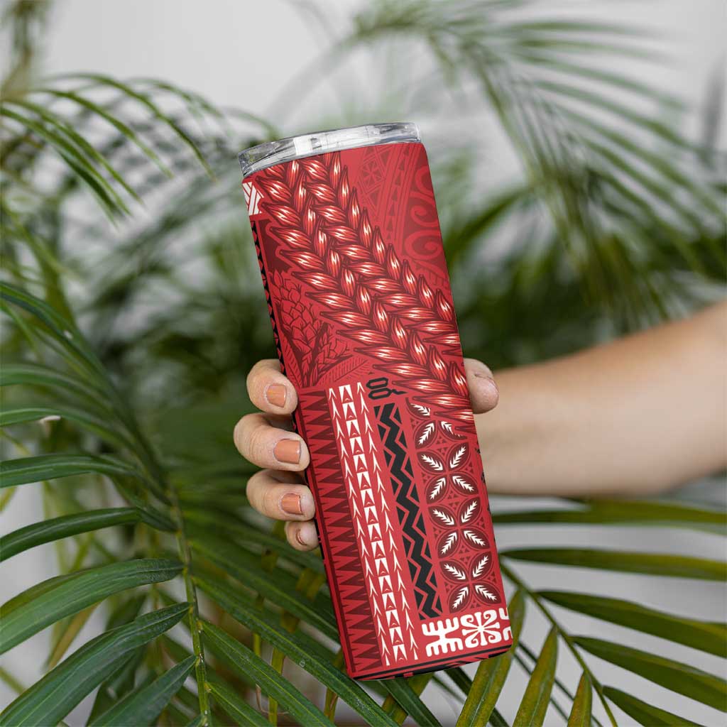 Samoa FAST Siapo Skinny Tumbler Tatau-Ulafala Vines - Polynesian Pride