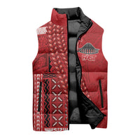 Samoa FAST Siapo Sleeveless Puffer Jacket Tatau-Ulafala Vines - Polynesian Pride
