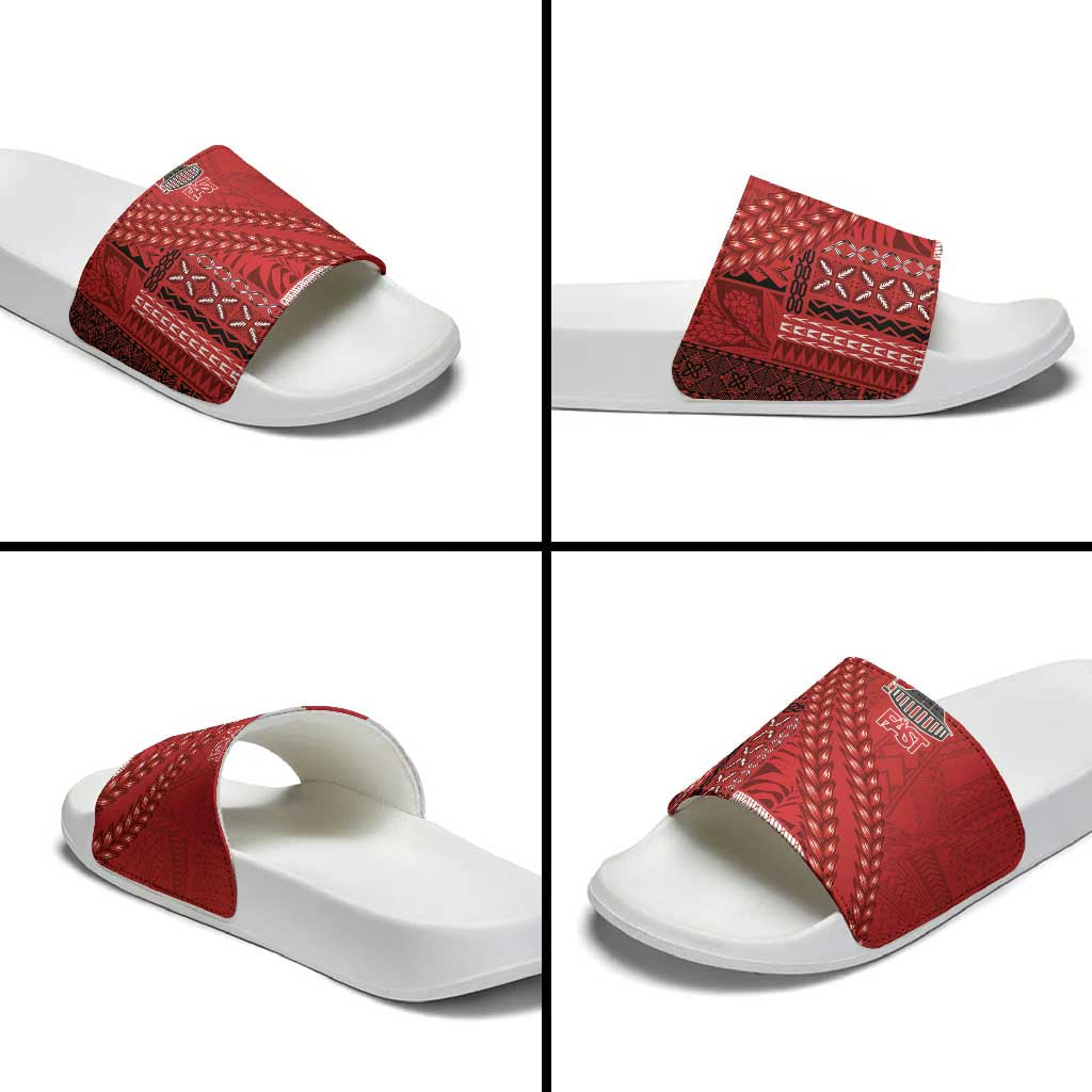 Samoa FAST Siapo Slide Sandals Tatau-Ulafala Vines LT7 - Polynesian Pride