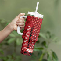 Samoa FAST Siapo Tumbler With Handle Tatau-Ulafala Vines LT7 - Polynesian Pride