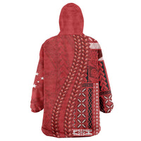 Samoa FAST Siapo Wearable Blanket Hoodie Tatau-Ulafala Vines - Polynesian Pride