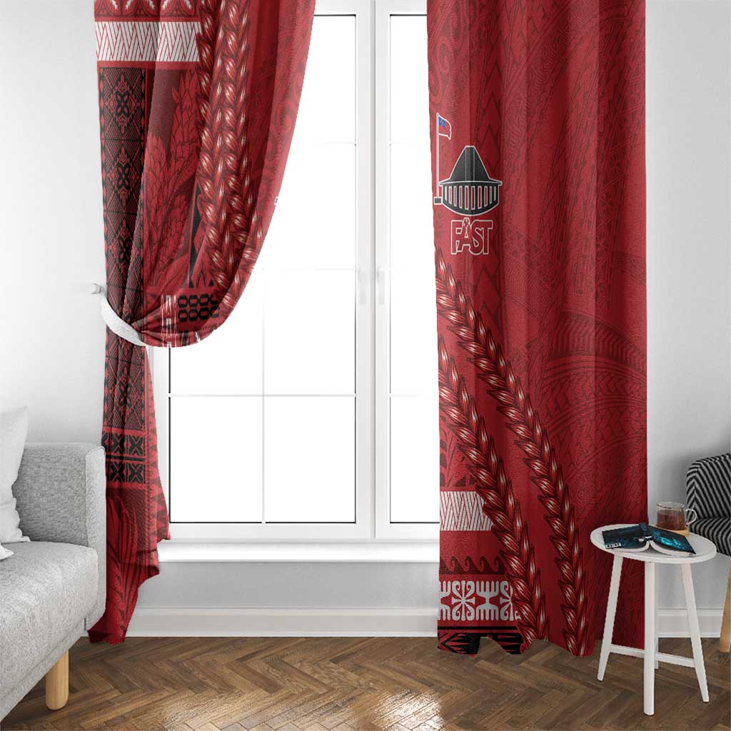 Samoa FAST Siapo Window Curtain Tatau-Ulafala Vines LT7 - Polynesian Pride