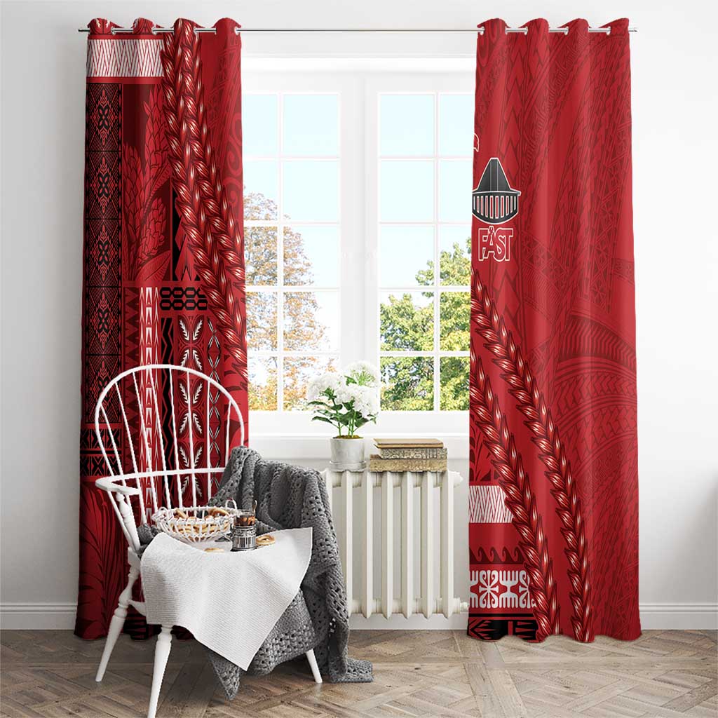 Samoa FAST Siapo Window Curtain Tatau-Ulafala Vines LT7 - Polynesian Pride