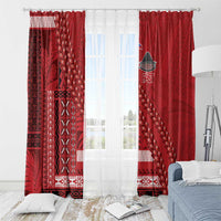 Samoa FAST Siapo Window Curtain Tatau-Ulafala Vines LT7 - Polynesian Pride