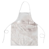 Samoa Lotu Tamaiti White Prayers Apron Floral Mamanu Siapo LT7 White - Polynesian Pride