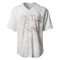 Samoa Lotu Tamaiti White Prayers Baseball Jersey Floral Mamanu Siapo LT7 White - Polynesian Pride