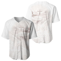 Samoa Lotu Tamaiti White Prayers Baseball Jersey Floral Mamanu Siapo LT7 - Polynesian Pride