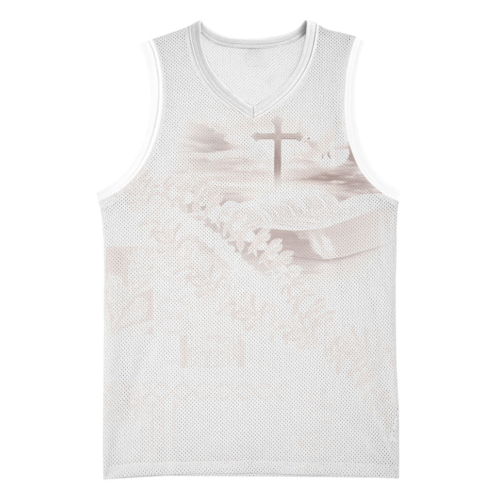 Samoa Lotu Tamaiti White Prayers Basketball Jersey Floral Mamanu Siapo LT7 Unisex White - Polynesian Pride