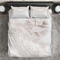 Samoa Lotu Tamaiti White Prayers Bedding Set Floral Mamanu Siapo LT7 White - Polynesian Pride