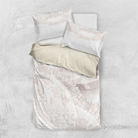 Samoa Lotu Tamaiti White Prayers Bedding Set Floral Mamanu Siapo LT7 US Twin 172cm x 218cm White - Polynesian Pride