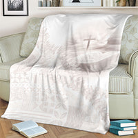 Samoa Lotu Tamaiti White Prayers Blanket Floral Mamanu Siapo LT7 - Polynesian Pride