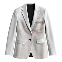 Samoa Lotu Tamaiti White Prayers Blazer Floral Mamanu Siapo LT7 Unisex White - Polynesian Pride