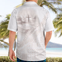 Samoa Lotu Tamaiti White Prayers Hawaiian Shirt Floral Mamanu Siapo LT7 - Polynesian Pride