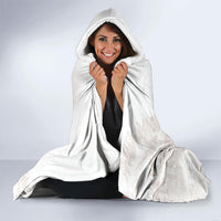 Samoa Lotu Tamaiti White Prayers Hooded Blanket Floral Mamanu Siapo LT7 - Polynesian Pride